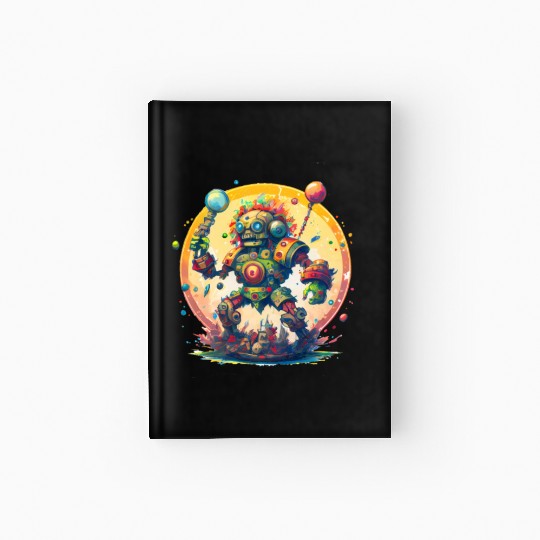 Inca,Maya robot warrior Hardcover Journal
