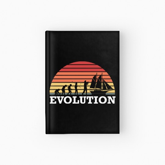 Sailing Evolution Captain Sailing Anchor Ship Hardcover Journal