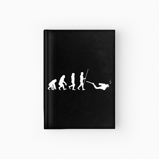 Scuba Diving Evolution Deep Sea Diving Snorkeling Hardcover Journal