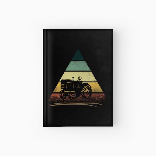 Retro Vintage Tractor Truck Rancher Farm Farmer Hardcover Journal