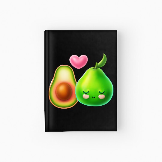 Avocado Love - Cute Couple Design Hardcover Journal