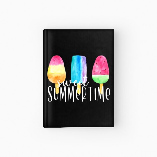 Sweet Summertime Ice Cream Family Vacation Hardcover Journal