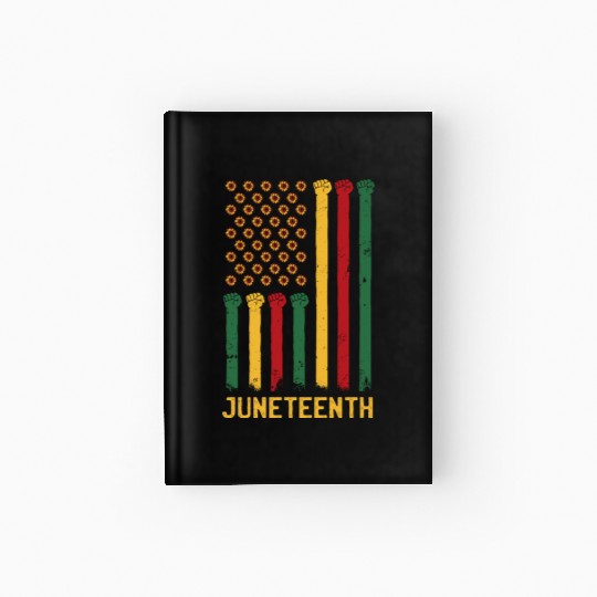 US Flag Juneteenth Hardcover Journal