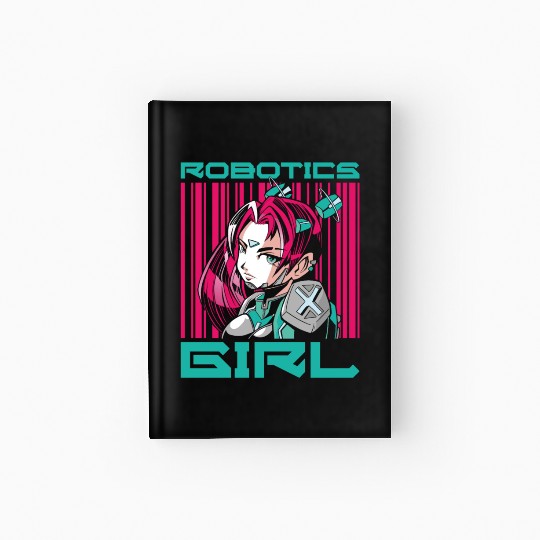 Robot Robotics Engineer Female Hardcover Journal