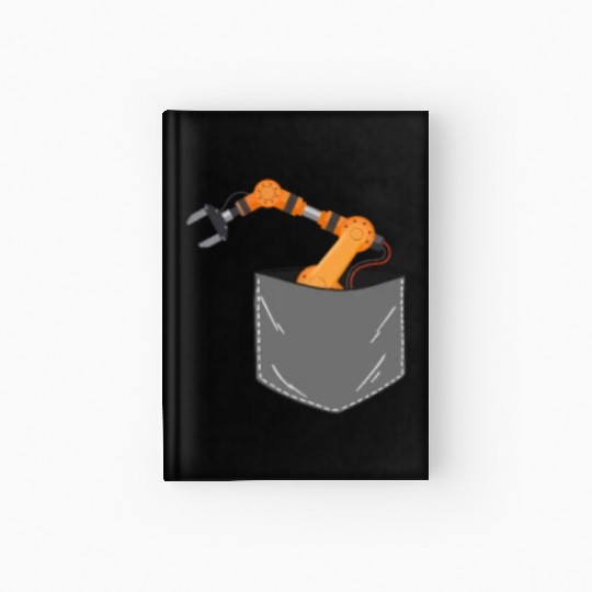Robot Robotics Engineer Pocket Hardcover Journal
