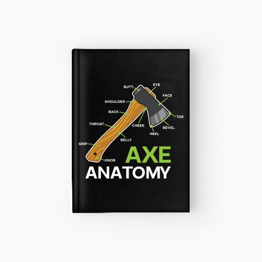 Funny Axe Anatomy For Axe Thrower Hardcover Journal