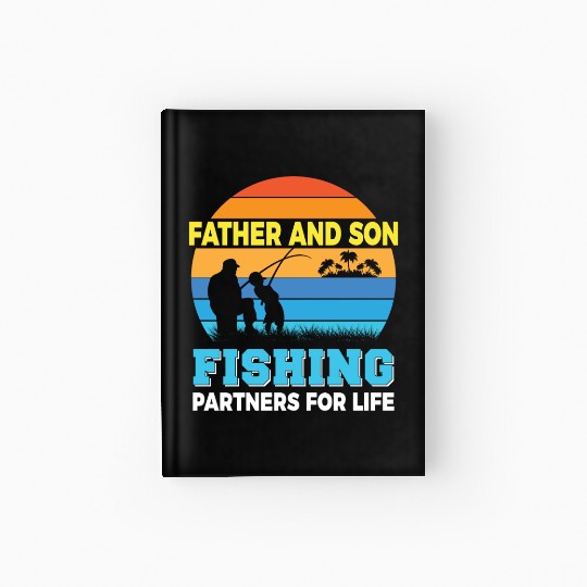 Father and son fishing partners for life Hardcover Journal