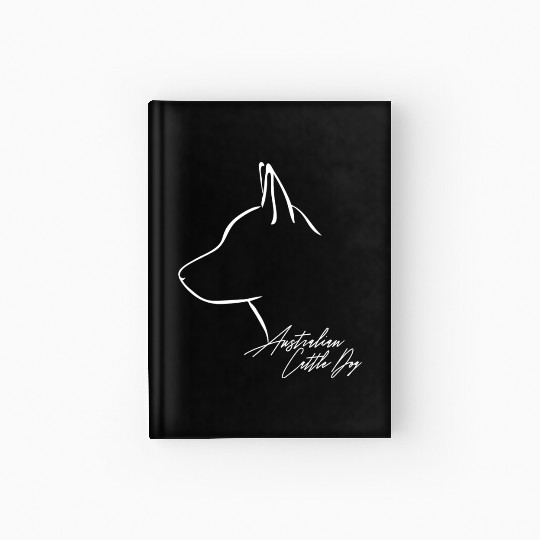 Funny Australian Cattle Dog Profile dog mom Hardcover Journal