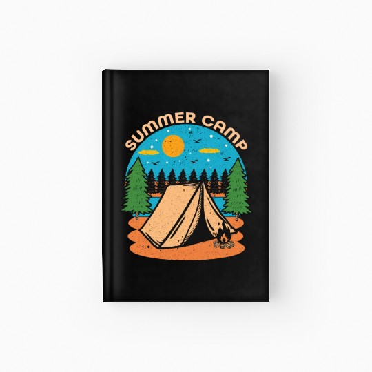 Happy Summer Camp Camping Lover FunnyT-Hardcover Journal