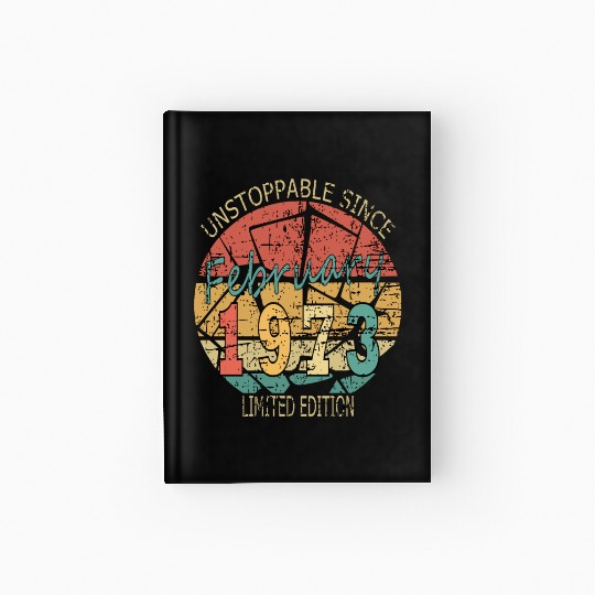 1973 Born Vintage Rose Gift Hardcover Journal