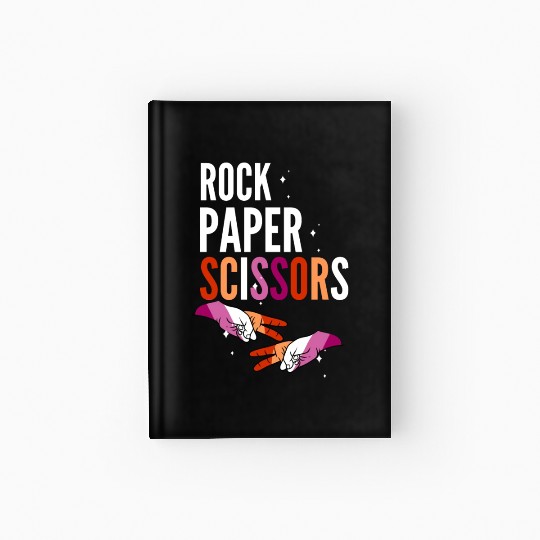 Rock Paper Scissors Lesbian LGBT Pride Lesbian Hardcover Journal