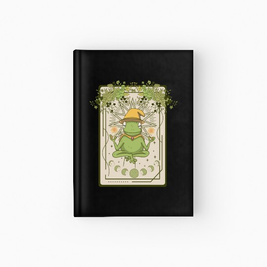 Dark Cottagecore Wizard Frog Goblincore Aesthetic Hardcover Journal