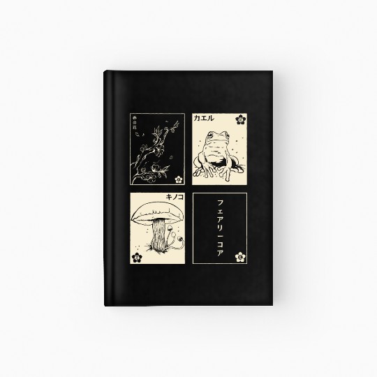 Cottagecore Tarot Cards Fungi Frog Goblincore Hardcover Journal