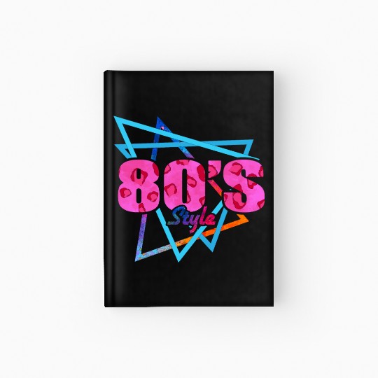 80's Style - Fun Retro Pink Leopard Print Hardcover Journal