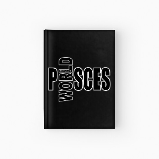 pisces WORLD bw Hardcover Journal
