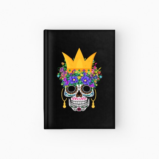 El Dia De Los Muertos Mardi Gras Costume Flower Hardcover Journal