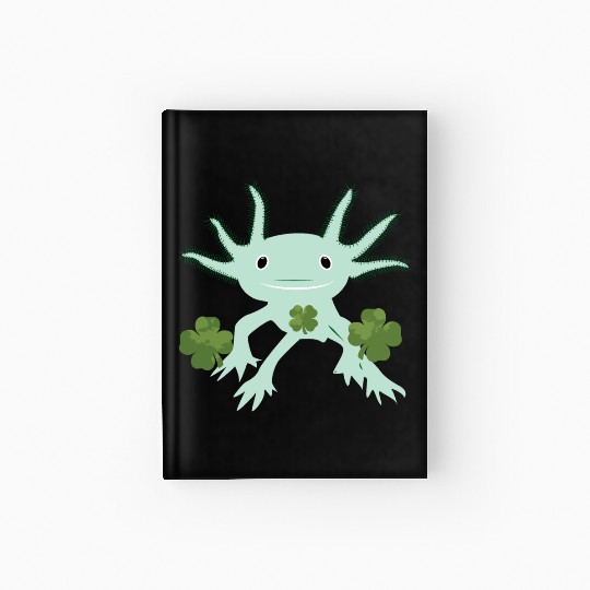 Axolotl St Patricks Day Hardcover Journal