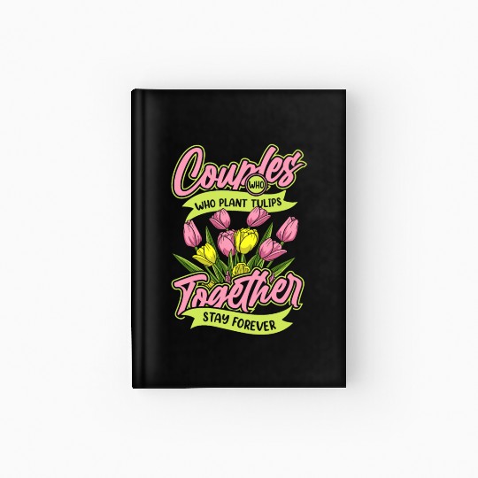 Tulip Gardening Couple Hardcover Journal