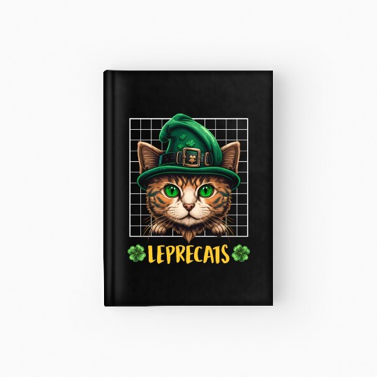 St. Patrick's Day cats leprecats kittens Hardcover Journal
