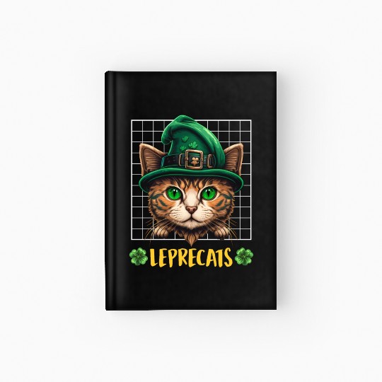 St. Patrick's Day cats leprecats kittens Hardcover Journal