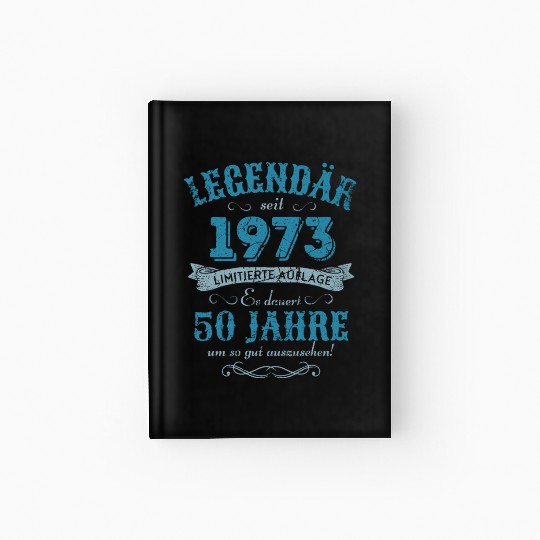 50th Birthday Vintage 1973 Hardcover Journal