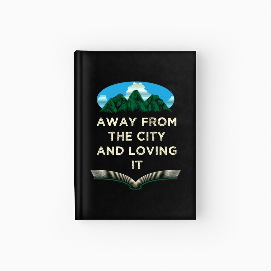 Away From the City Camping Wildlife Camper Outdoor Hardcover Journal