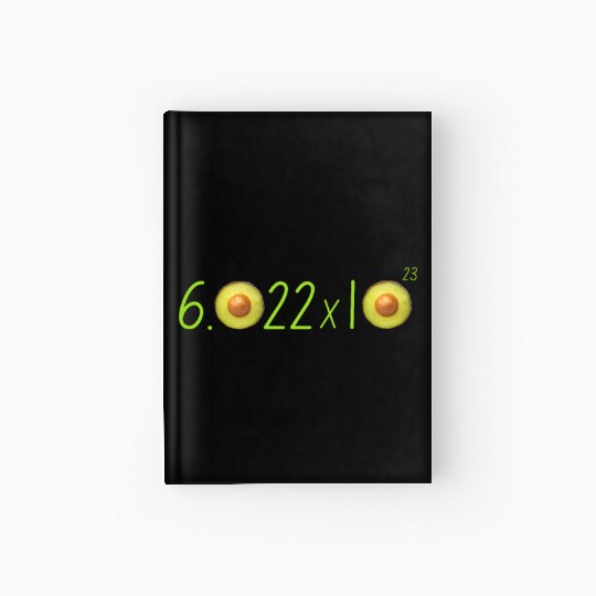 Funny Avocado Avogadro' Number Hardcover Journal