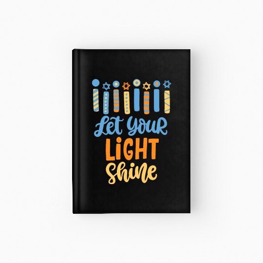 Funny Hanukkah Let Your Light Shine Menorah Adults Hardcover Journal