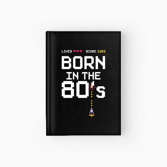 1983 Birtday Retro Gamer Pixel Born in the 80s Hardcover Journal