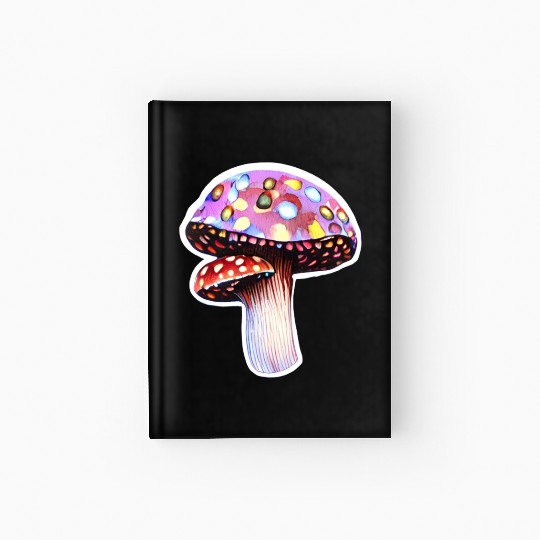 Trippy Psychedelic Rave Trip Mushrooms Goa Hardcover Journal