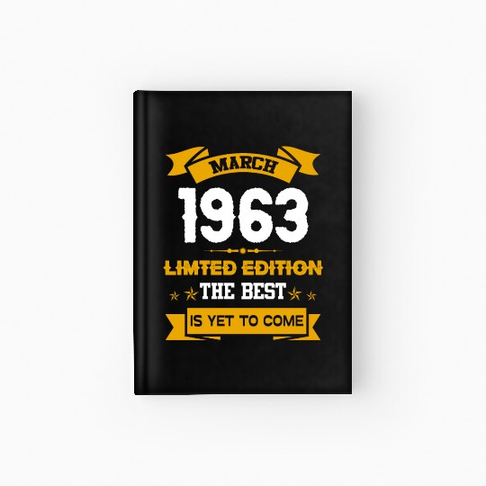 March 1963 Birthday Surprise Hardcover Journal