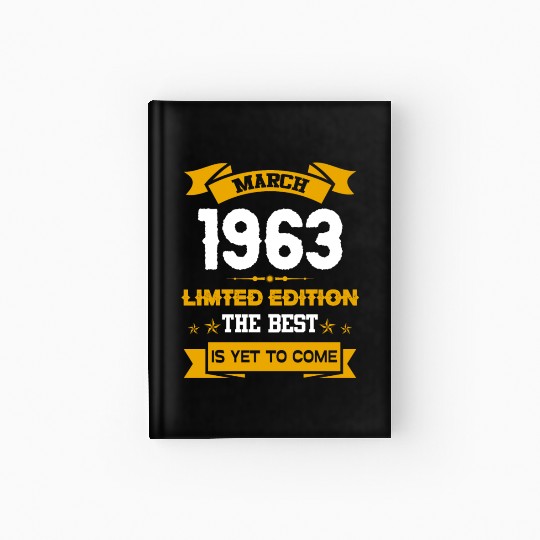 March 1963 Birthday Surprise Hardcover Journal