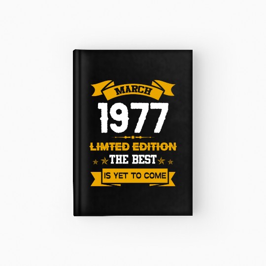 March 1977 Birthday Surprise Hardcover Journal