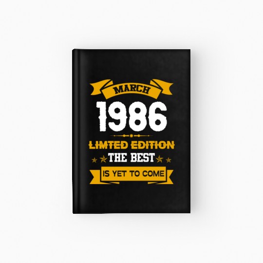 March 1986 Birthday Surprise Hardcover Journal