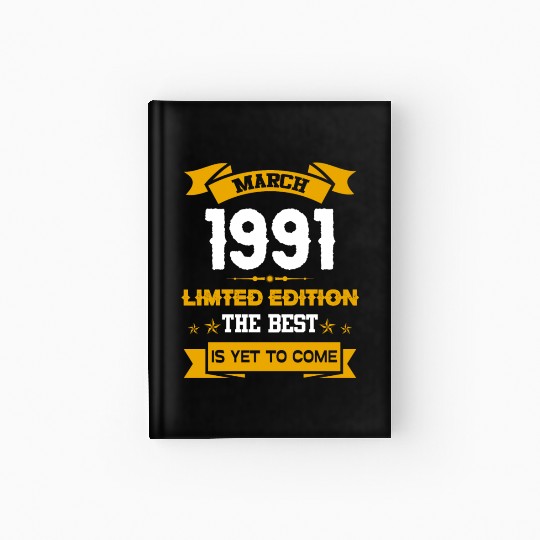 March 1991 Birthday Surprise Hardcover Journal