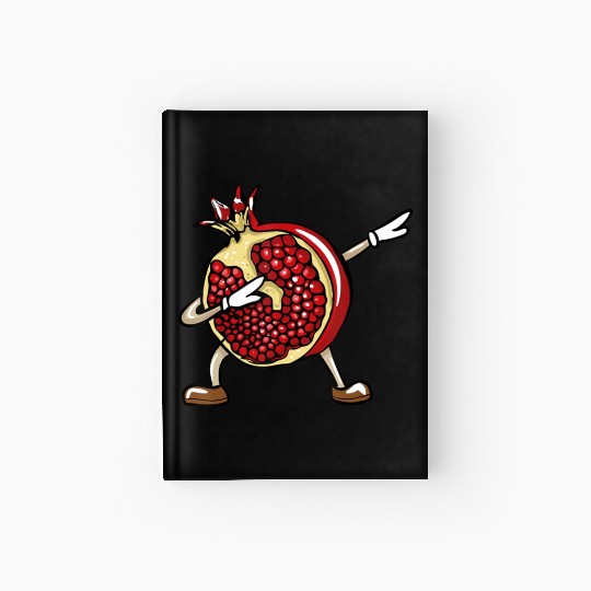 Funny Dabbing Pomegranate Lover Fruit Love Hardcover Journal