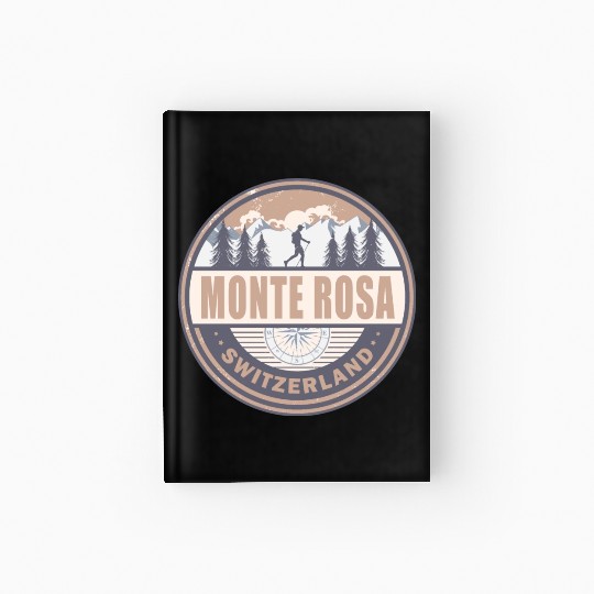 Monte Rosa Switzerland Swiss Alps Vintage Hiking Hardcover Journal