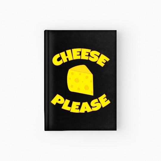 Funny Cheese Please Swiss Cheese Wedge Hardcover Journal