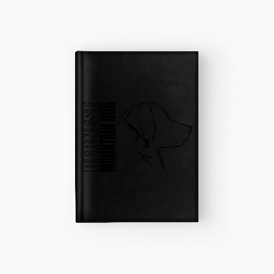 Funny Bernese Mountain Dog Profile dog mom Hardcover Journal