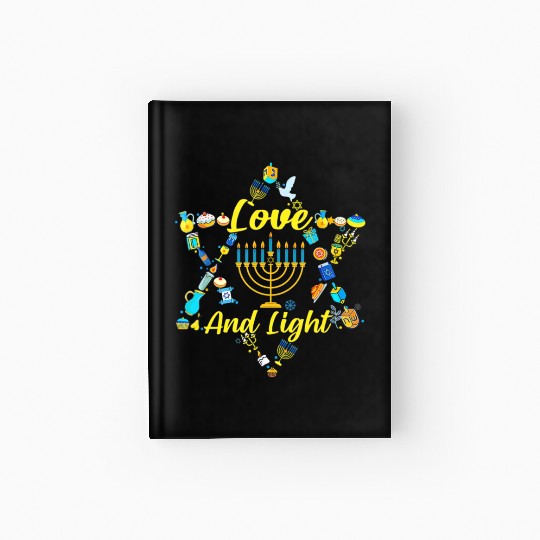 Love and Light Hanukkah Hardcover Journal Jew Menorah Jewish C
