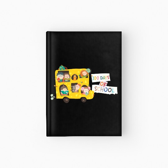 100 days of school children in the school bus Hardcover Journal