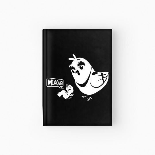 Novelty Bird and Worm Hardcover Journal