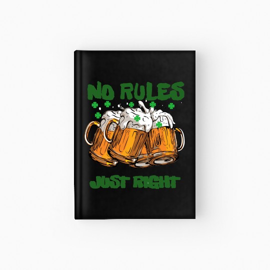 st paddy funny day, green beer Irish day Hardcover Journal