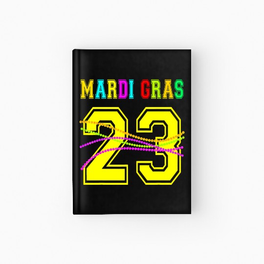 2023 Mardi Gras New Orleans Party Beads Bourbon St Hardcover Journal