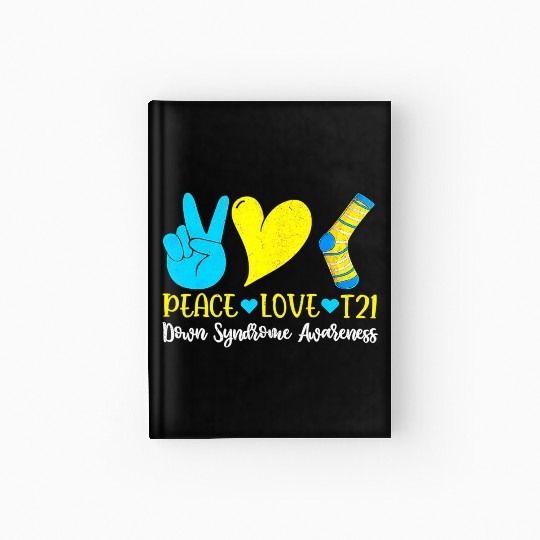 Hand Print Socks World Down Syndrome Awareness Day Hardcover Journal