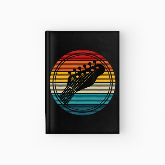 Bass Guitar Vintage Retro Funny Bass Player Bassis Hardcover Journal