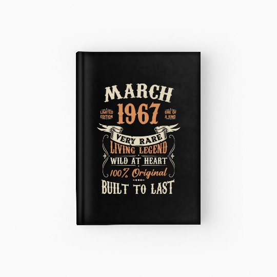 March 1967 Birthday Surprise Hardcover Journal