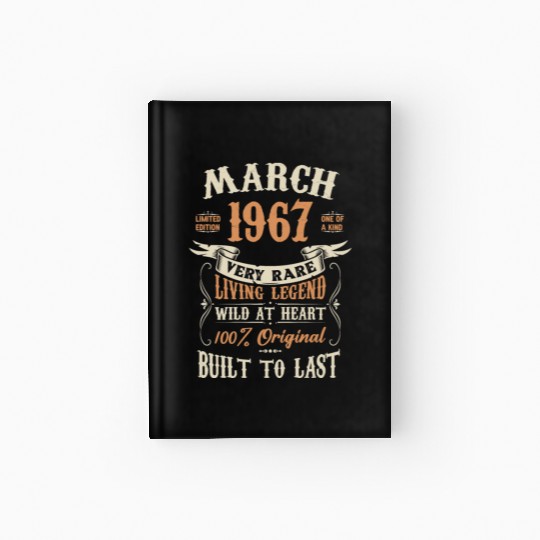 March 1967 Birthday Surprise Hardcover Journal