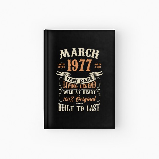 March 1977 Birthday Surprise Hardcover Journal