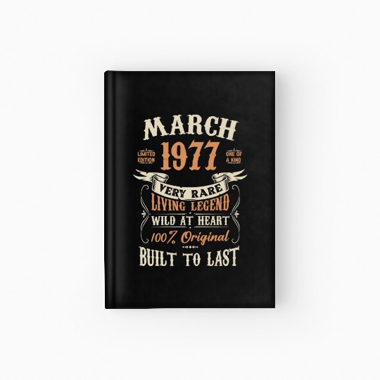 March 1977 Birthday Surprise Hardcover Journal